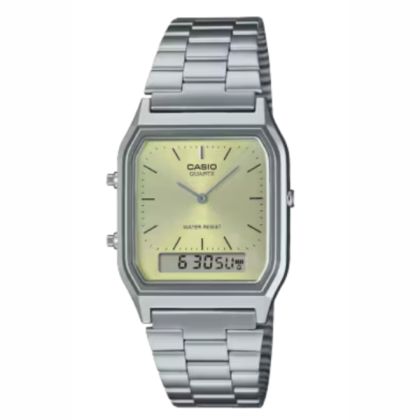 Casio Vintage AQ-230A-9AMQY Silver Stainless Steel Band Men Watch / Women Watch